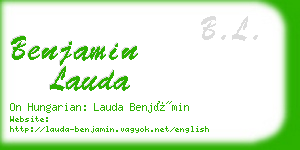 benjamin lauda business card